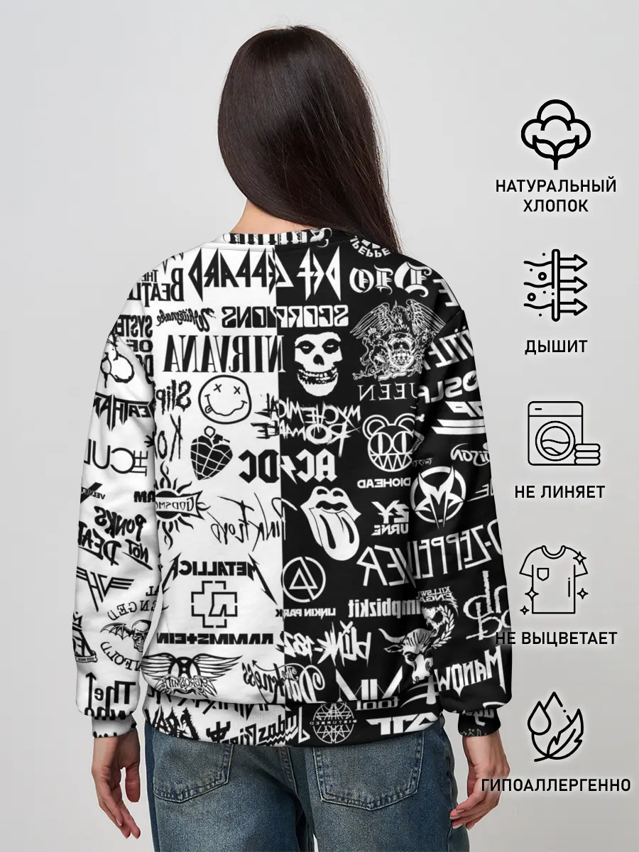 Женский свитшот / Эмблемы Рок Групп