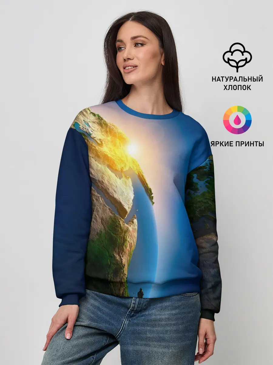 Женский свитшот / Планета Земля