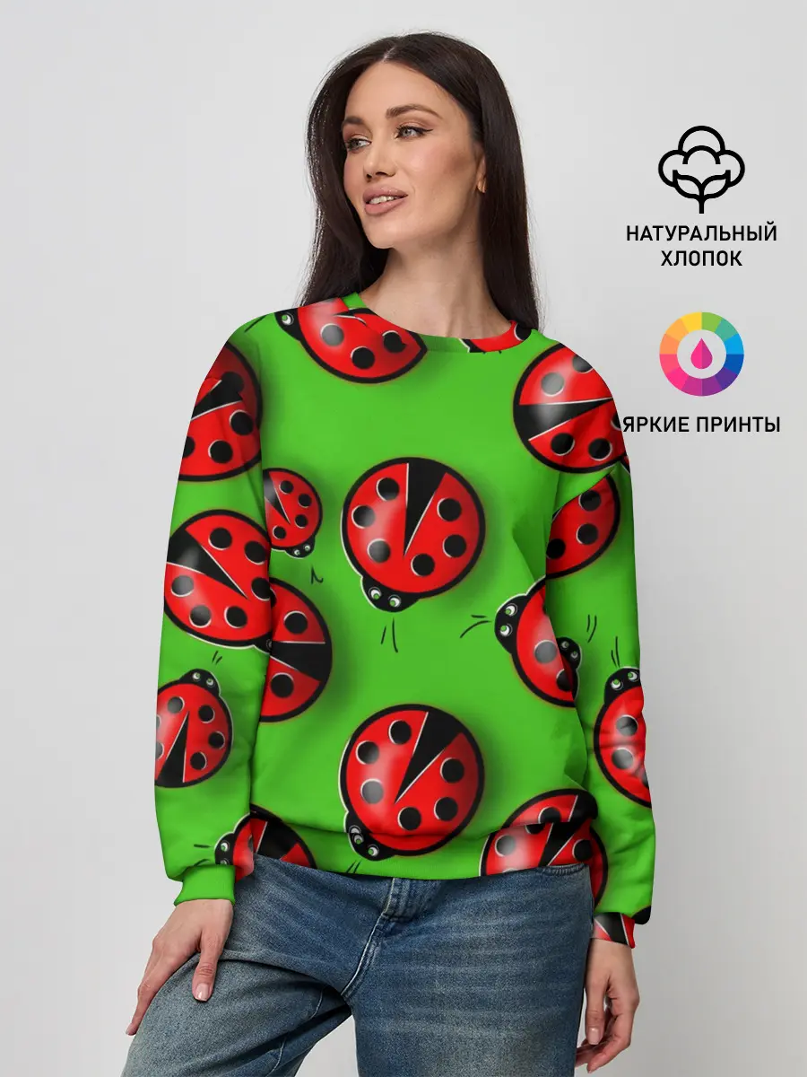 Женский свитшот / Божьи коровки