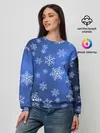 Женский свитшот / Снежинки.