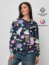 Женский свитшот / Коты-космонавты