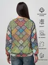 Женский свитшот / Мандалы лоскутный печворк