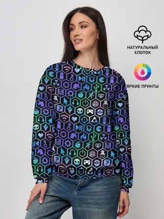 Женский свитшот / ГЕЙМЕРСКИЙ НЕОН