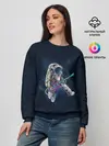 Женский свитшот / Космонавт с гитарой