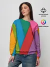 Женский свитшот / Разноцветный узор