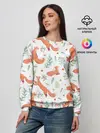 Женский свитшот / Акварельные лисички