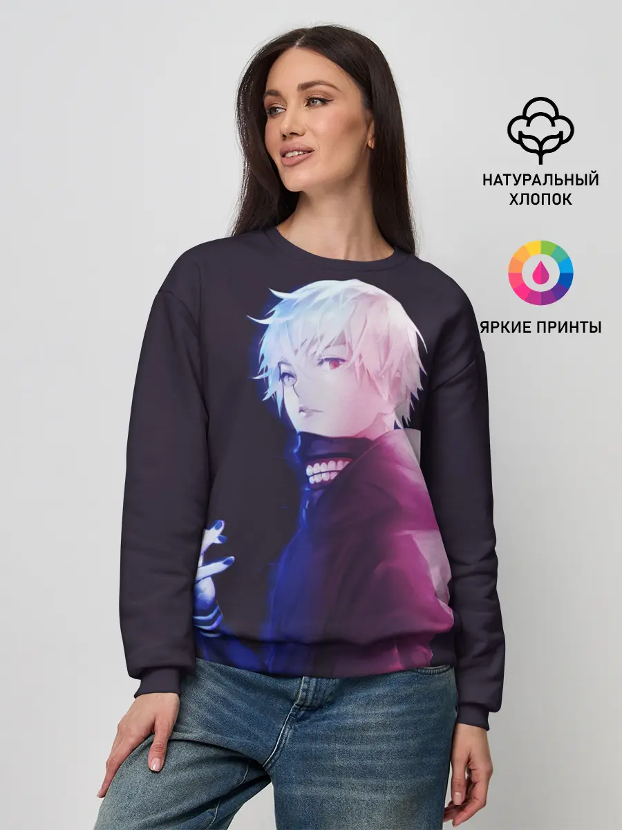 Женский свитшот / Kaneki Ken обернулся