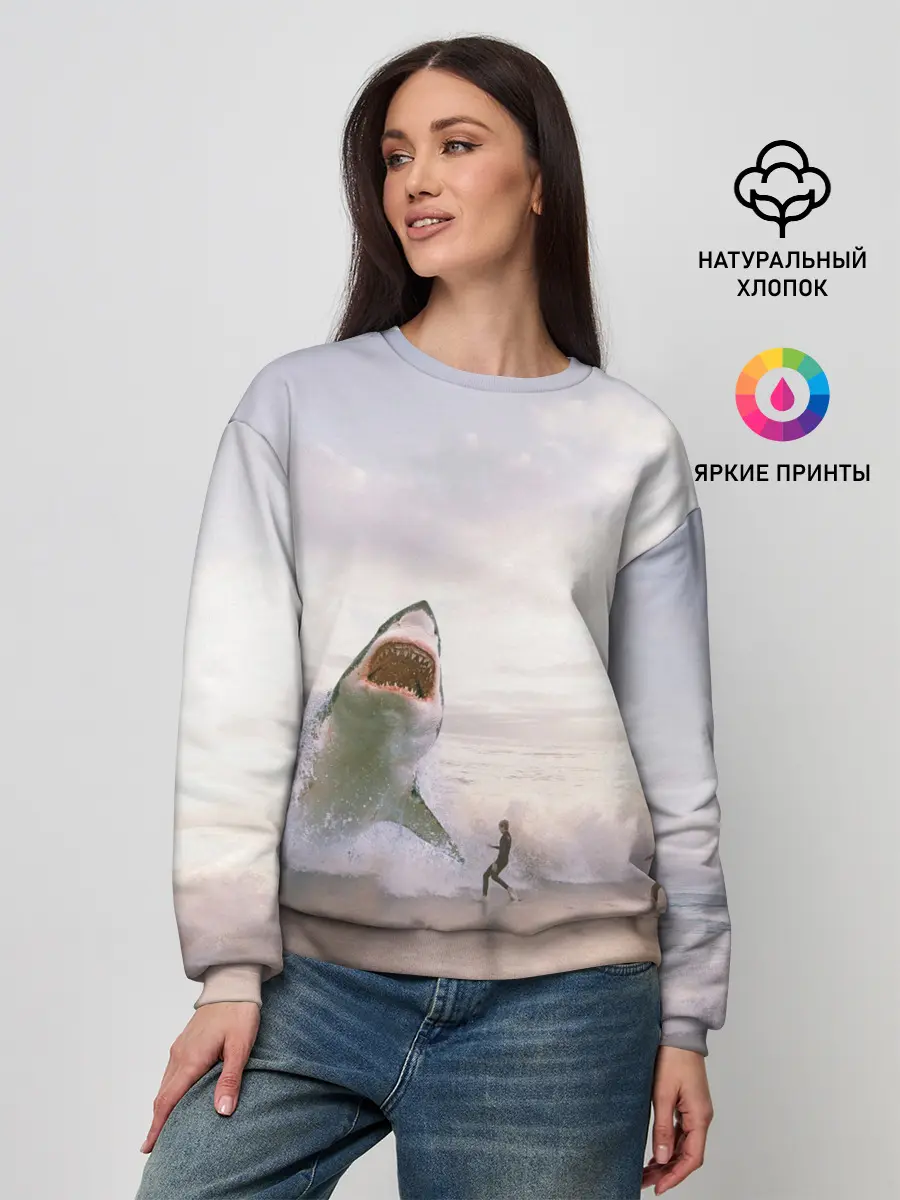 Женский свитшот / Мегалодон