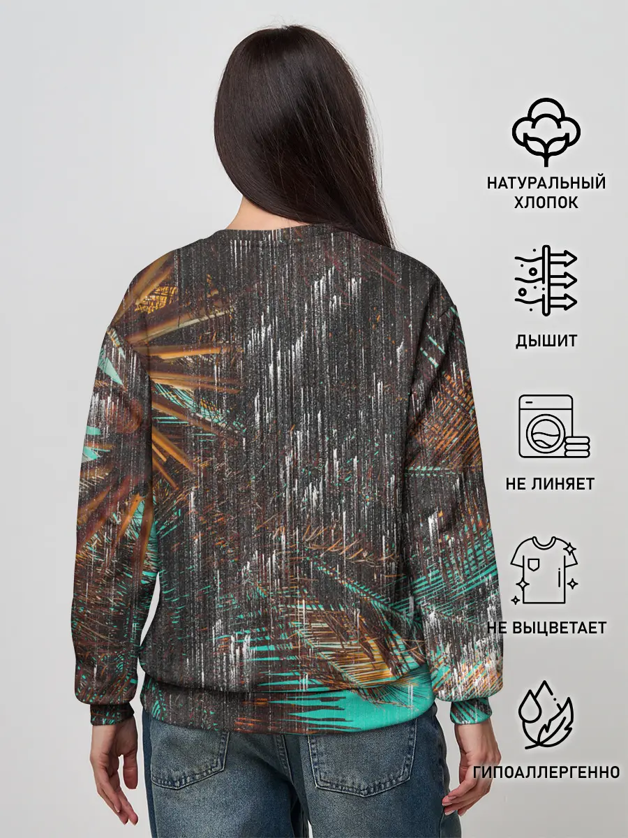 Женский свитшот / Palm glitch art