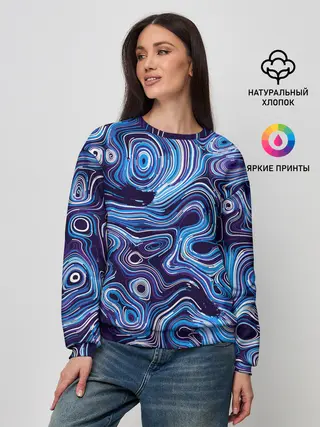 Женский свитшот / Синие линии