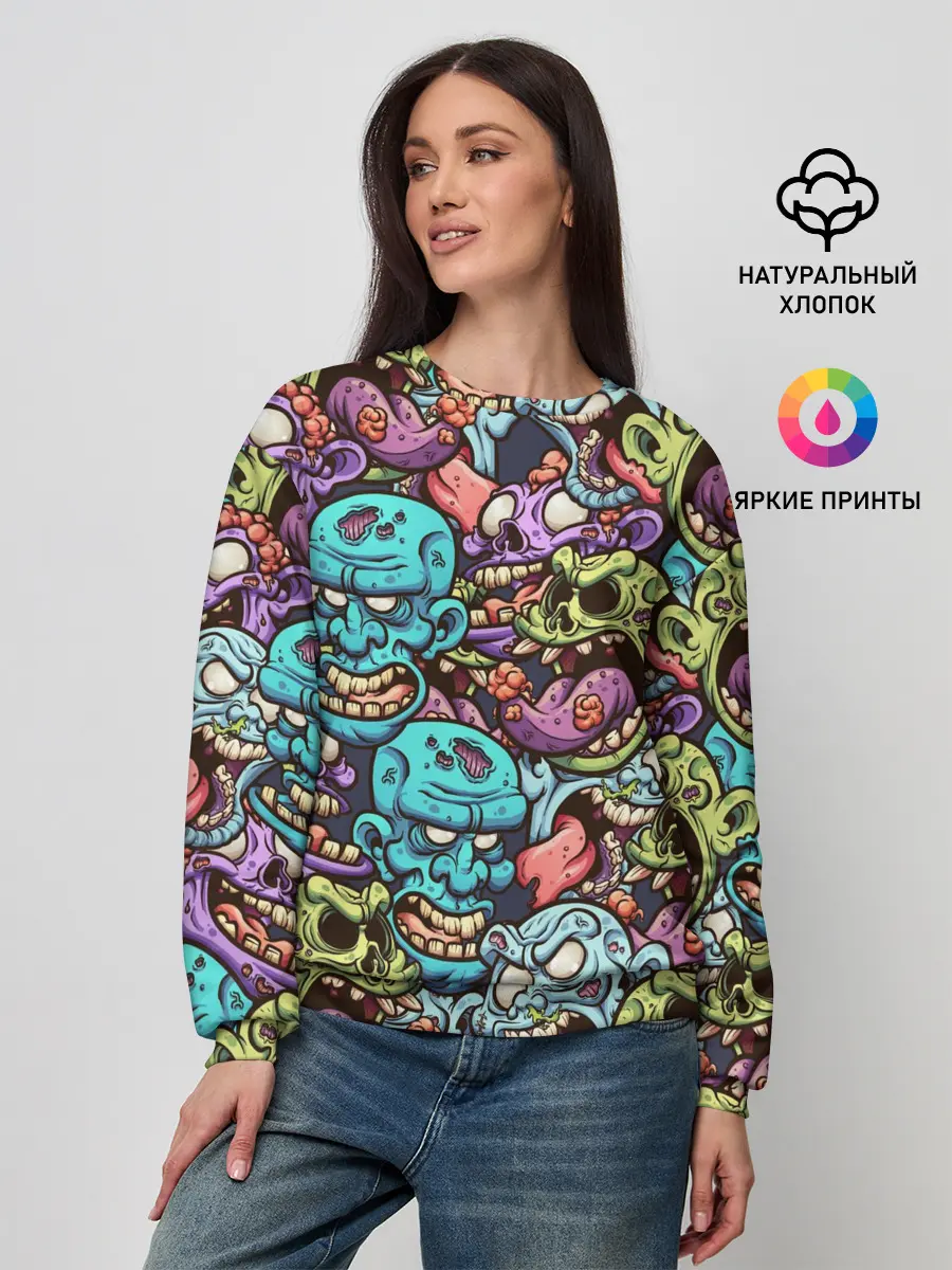 Женский свитшот / Зомби Паттерн