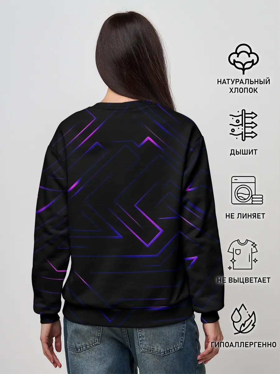 Женский свитшот / Неоновая абстракция