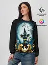 Женский свитшот / Хэллоуин Кот