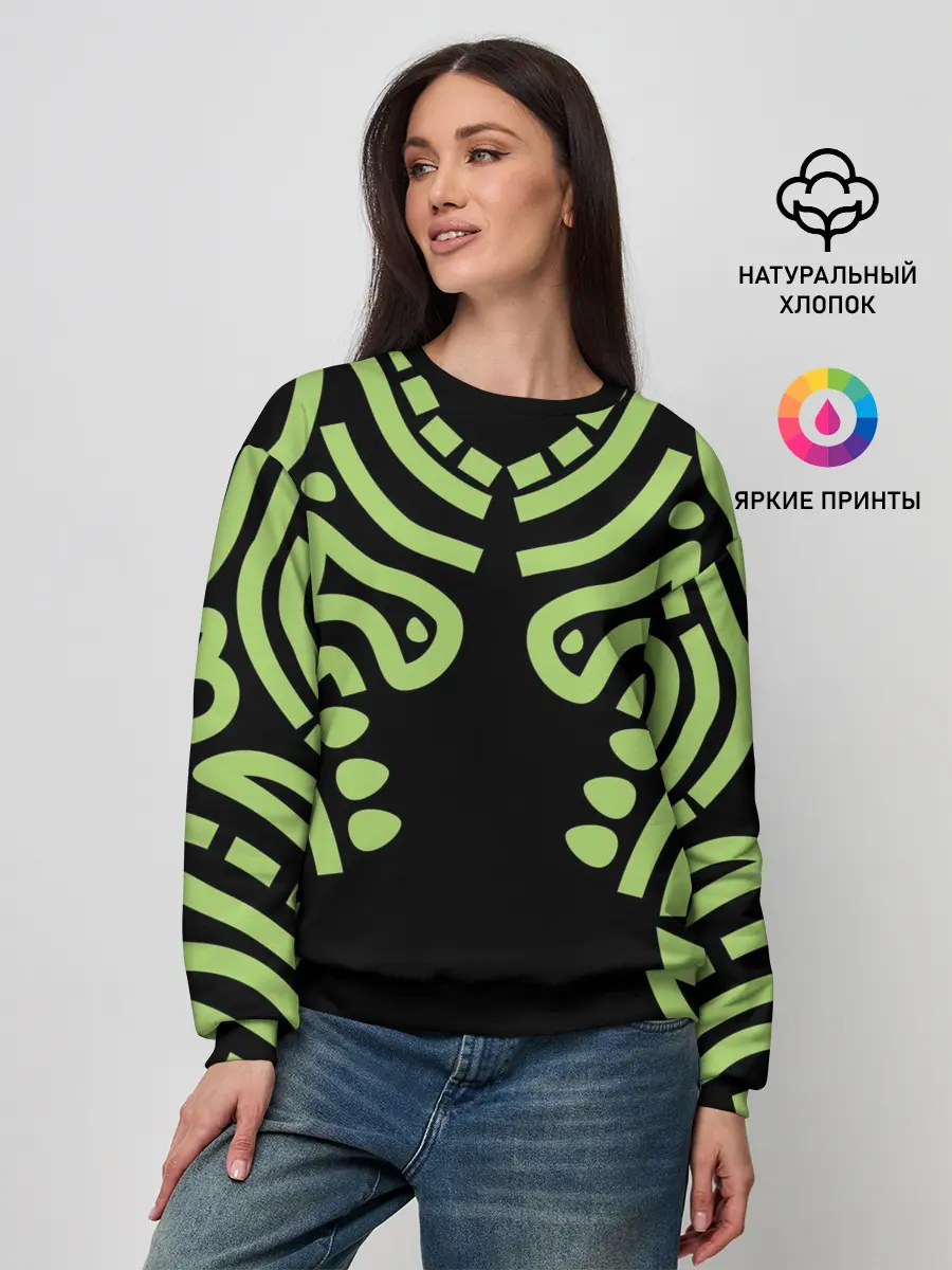 Женский свитшот / узор тату