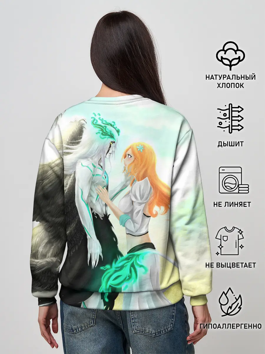 Женский свитшот / Bleach Grimmjow and Orihime