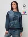 Женский свитшот / Девочка и полнолуние