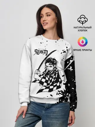 Женский свитшот / Танджиро | Клинок, рассекающий демонов