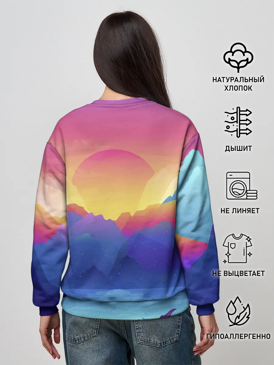 Женский свитшот / Красочные Горы