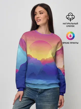 Женский свитшот / Красочные Горы