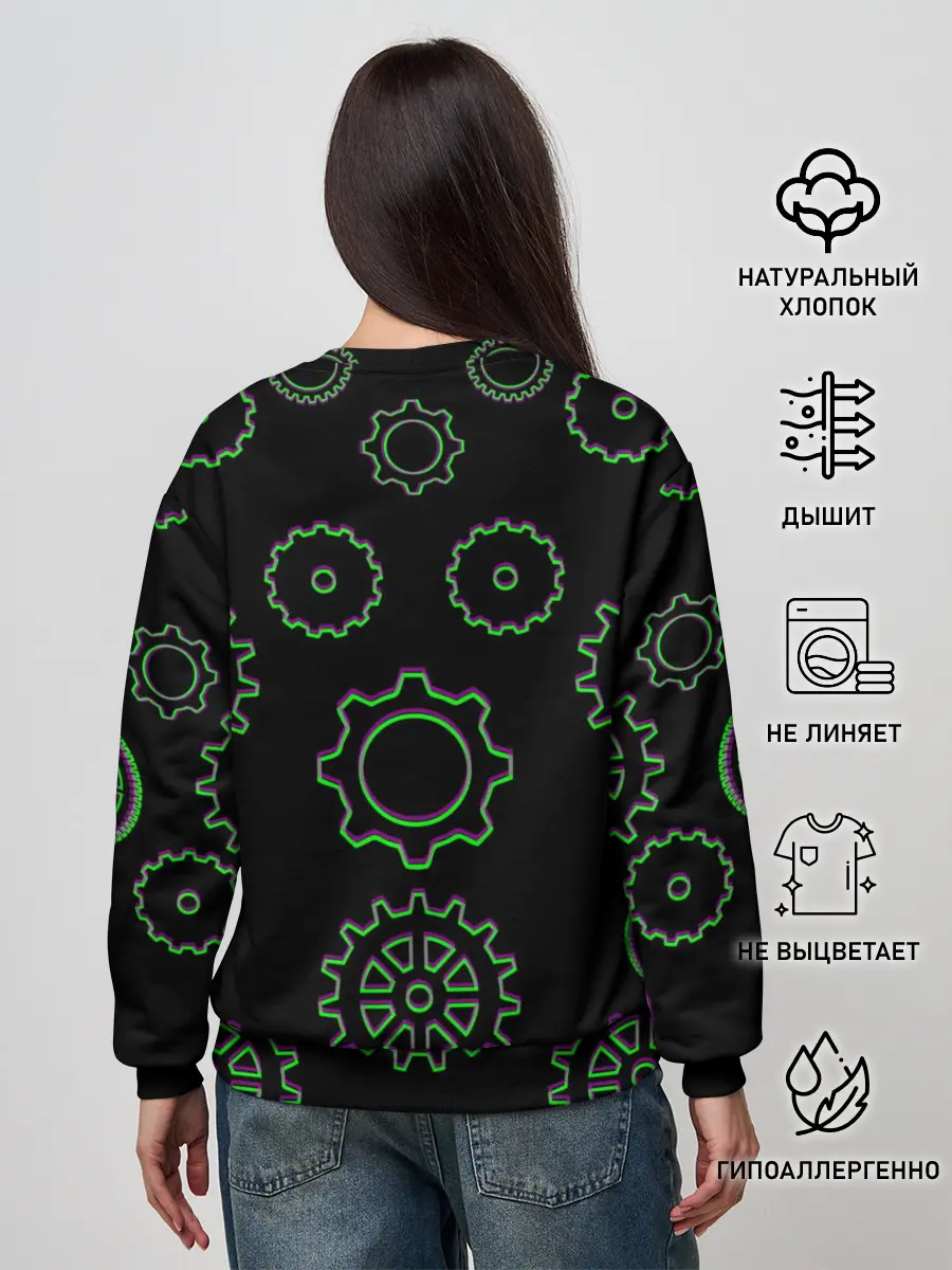 Женский свитшот / Gears steampunk