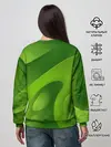 Женский свитшот / 3d Green abstract