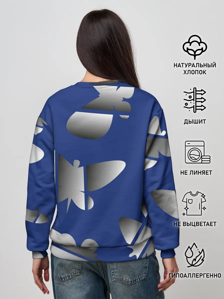 Женский свитшот / градиентные бабочки