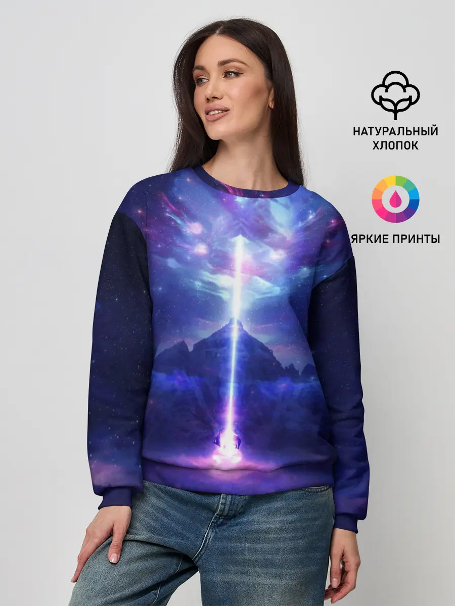 Женский свитшот / Яркий взрыв в космосе