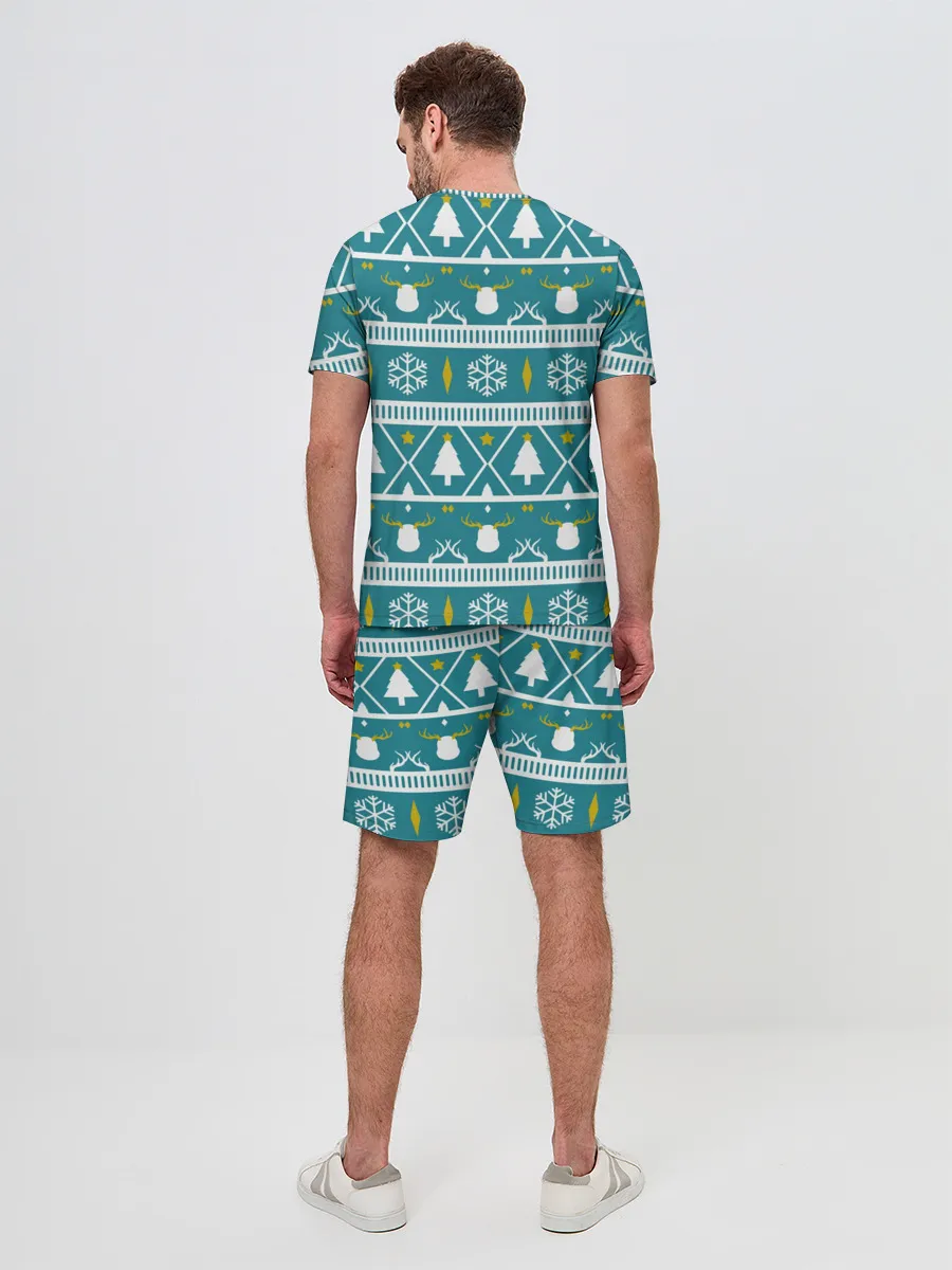 Мужской костюм с шортами / Узор новогодний