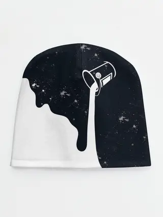 Детская шапка / Черно-белый