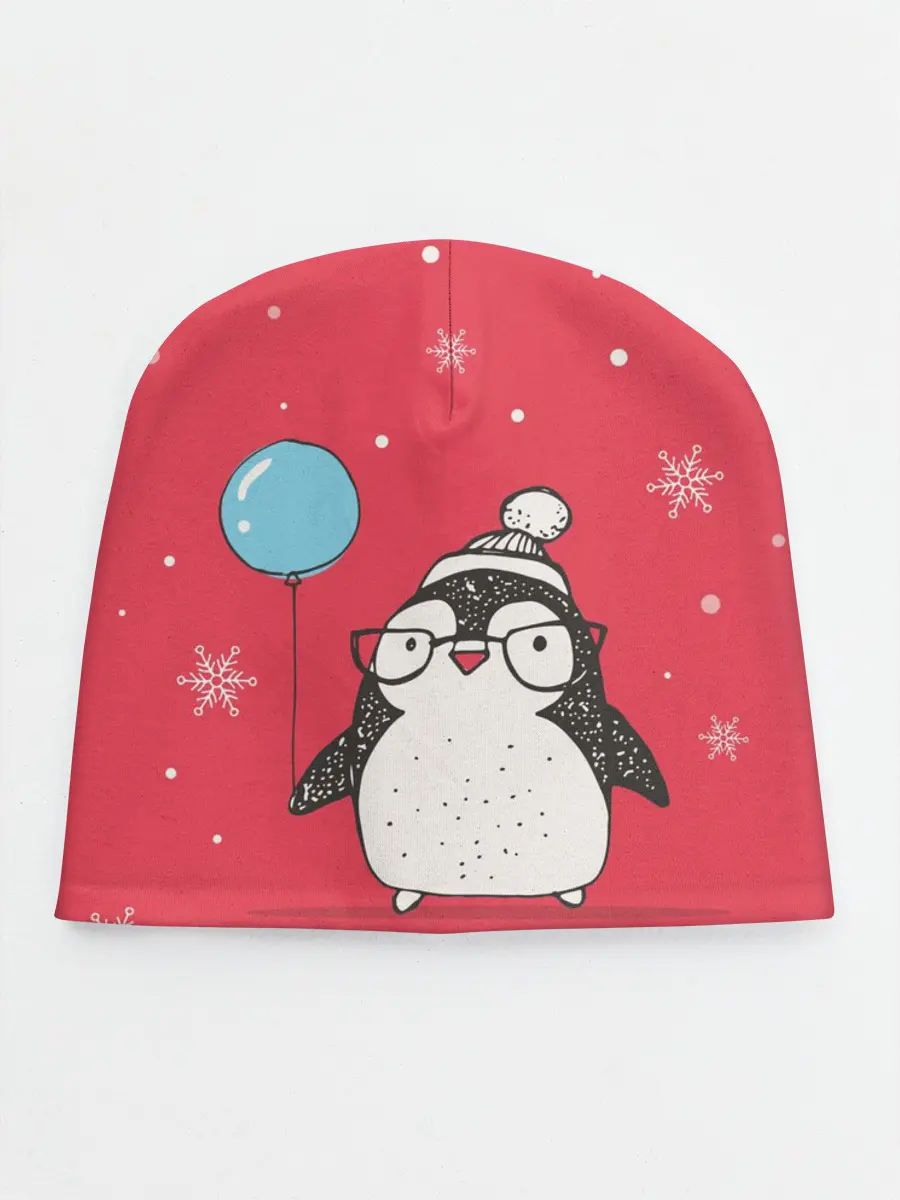 Детская шапка / Пингвин с шариком