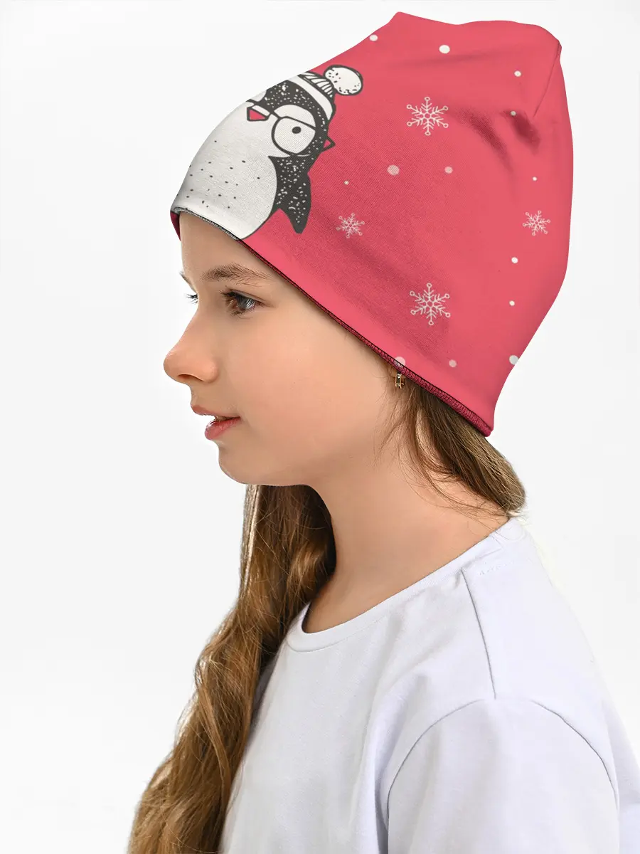 Детская шапка / Пингвин с шариком