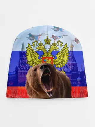 Детская шапка / Русский медведь и герб