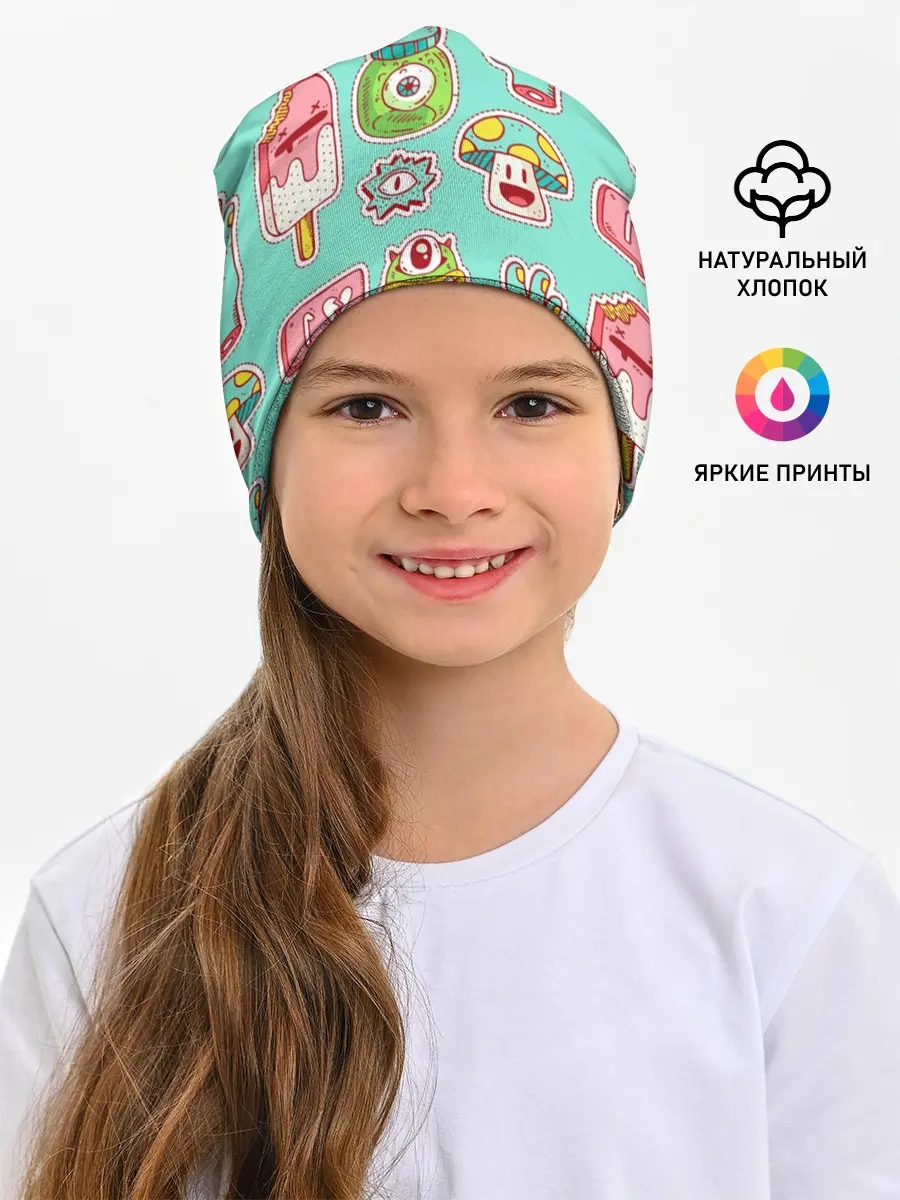 Детская шапка / Яркие монстрики
