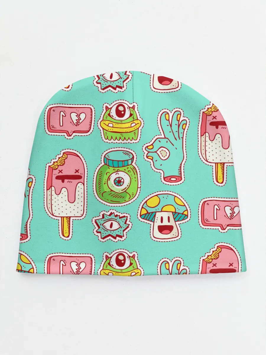 Детская шапка / Яркие монстрики