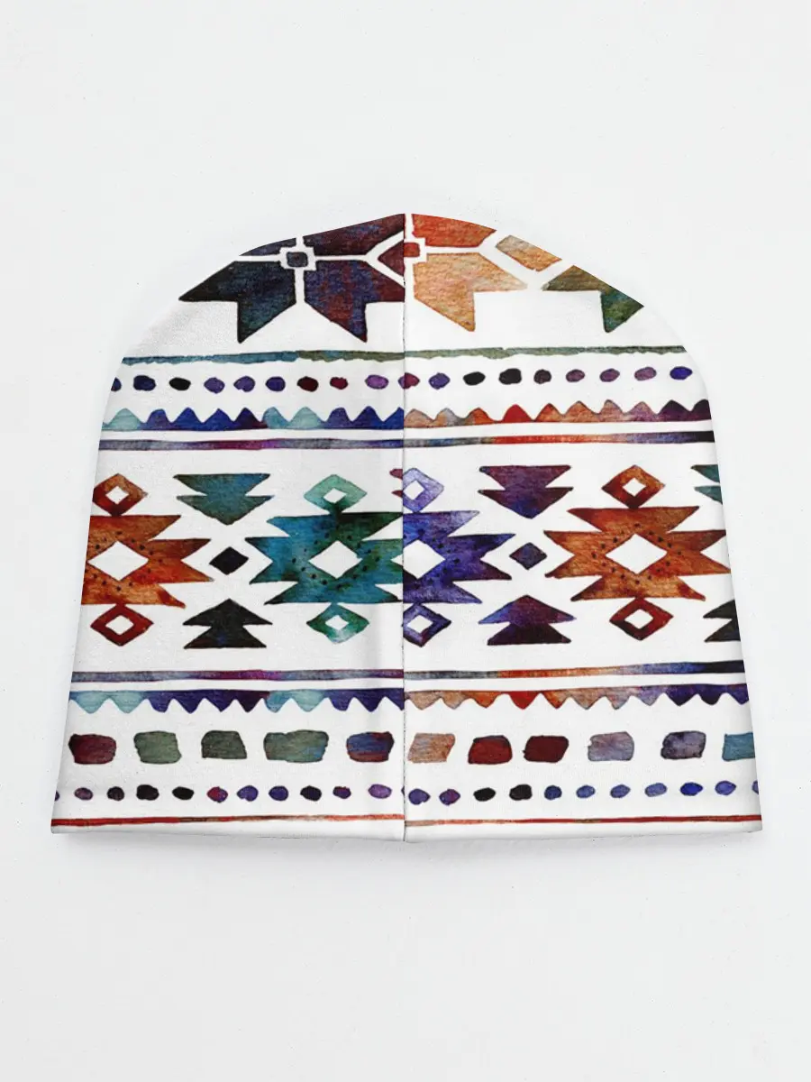 Детская шапка / Снежинки акварель