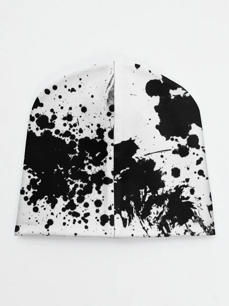 Детская шапка / Черно-белые капли