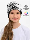 Детская шапка / Черно-белые капли