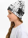 Детская шапка / Черно-белые капли