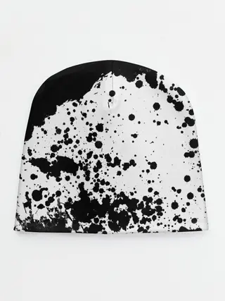 Детская шапка / Черно-белые капли