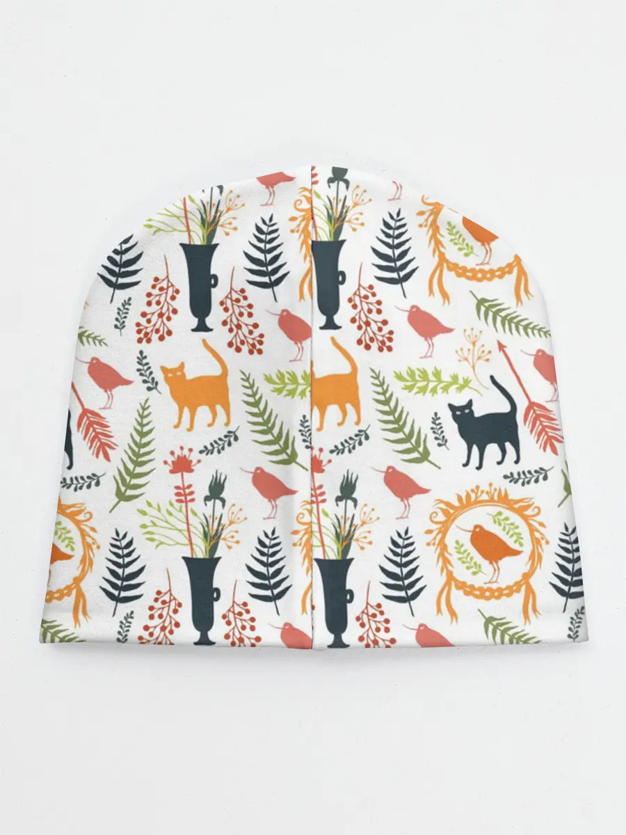 Детская шапка / О кошках и птичках