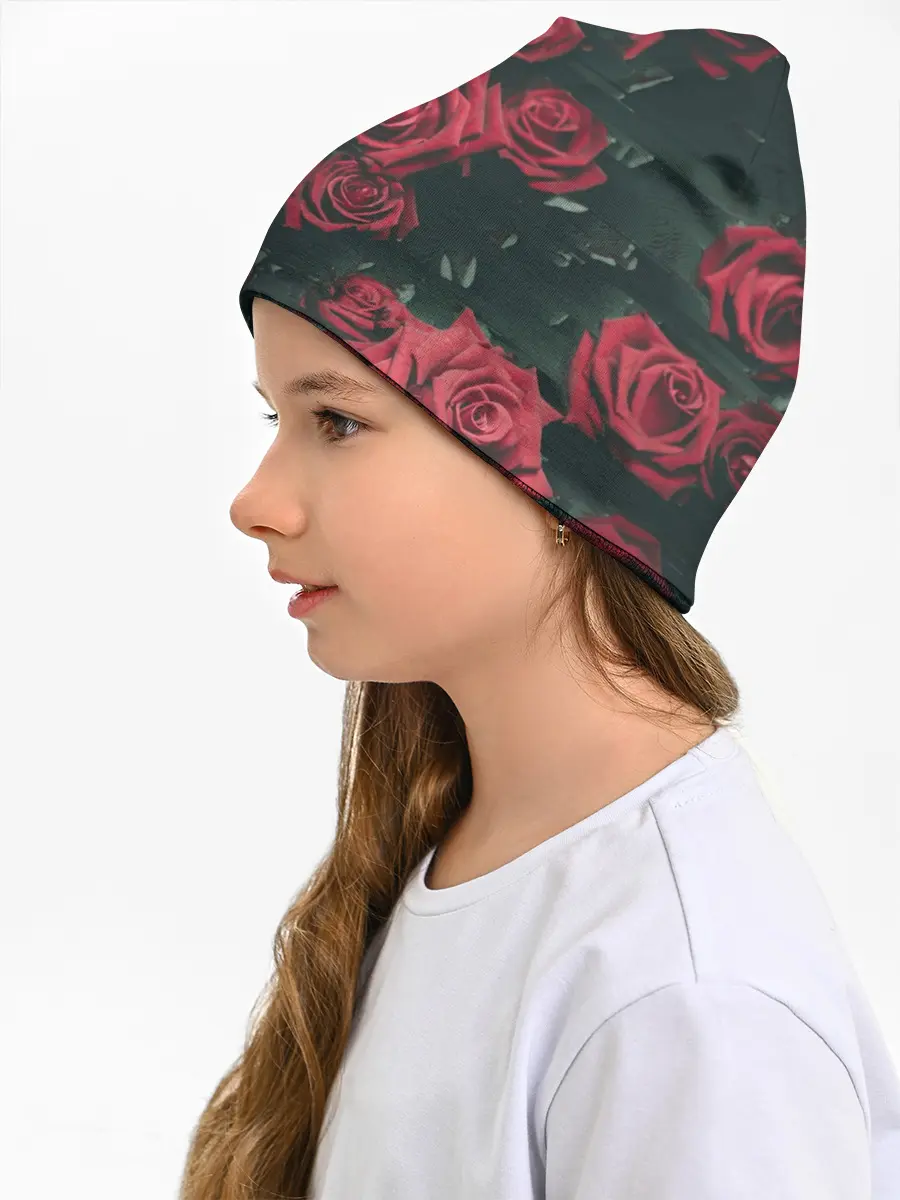 Детская шапка / Цветы Розы