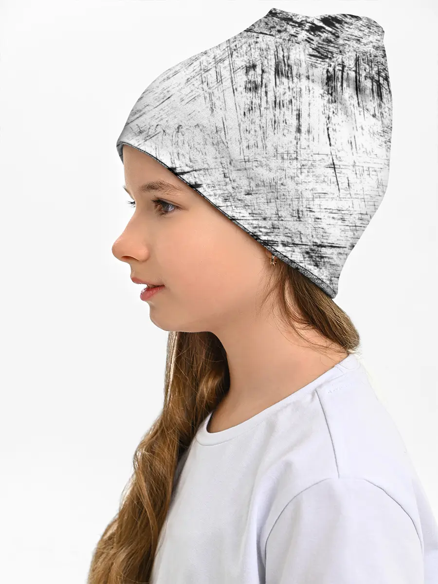 Детская шапка / Серые штрихи