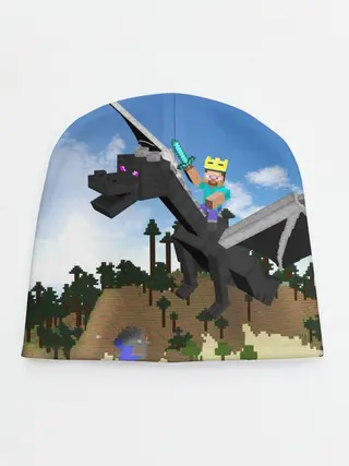 Детская шапка / Стив на Эндер Драконе