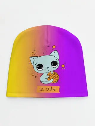 Детская шапка / Милый котёнок