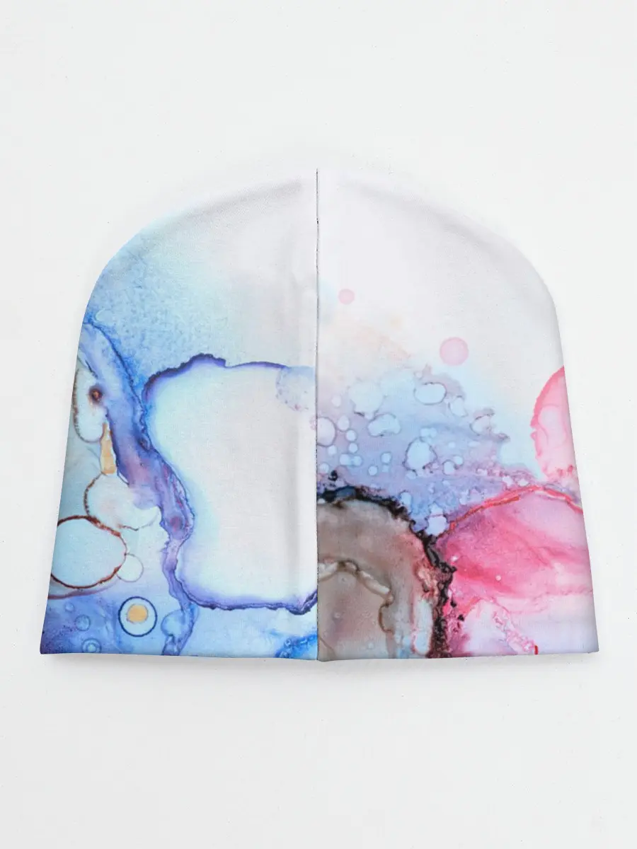 Детская шапка / Акварельные разводы