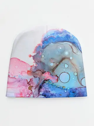 Детская шапка / Акварельные разводы