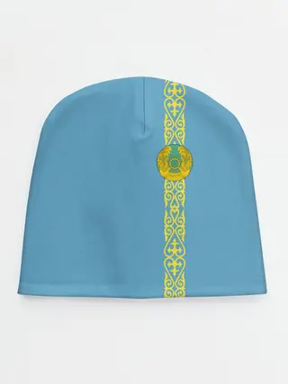 Детская шапка / Казахстан, лента с гербом