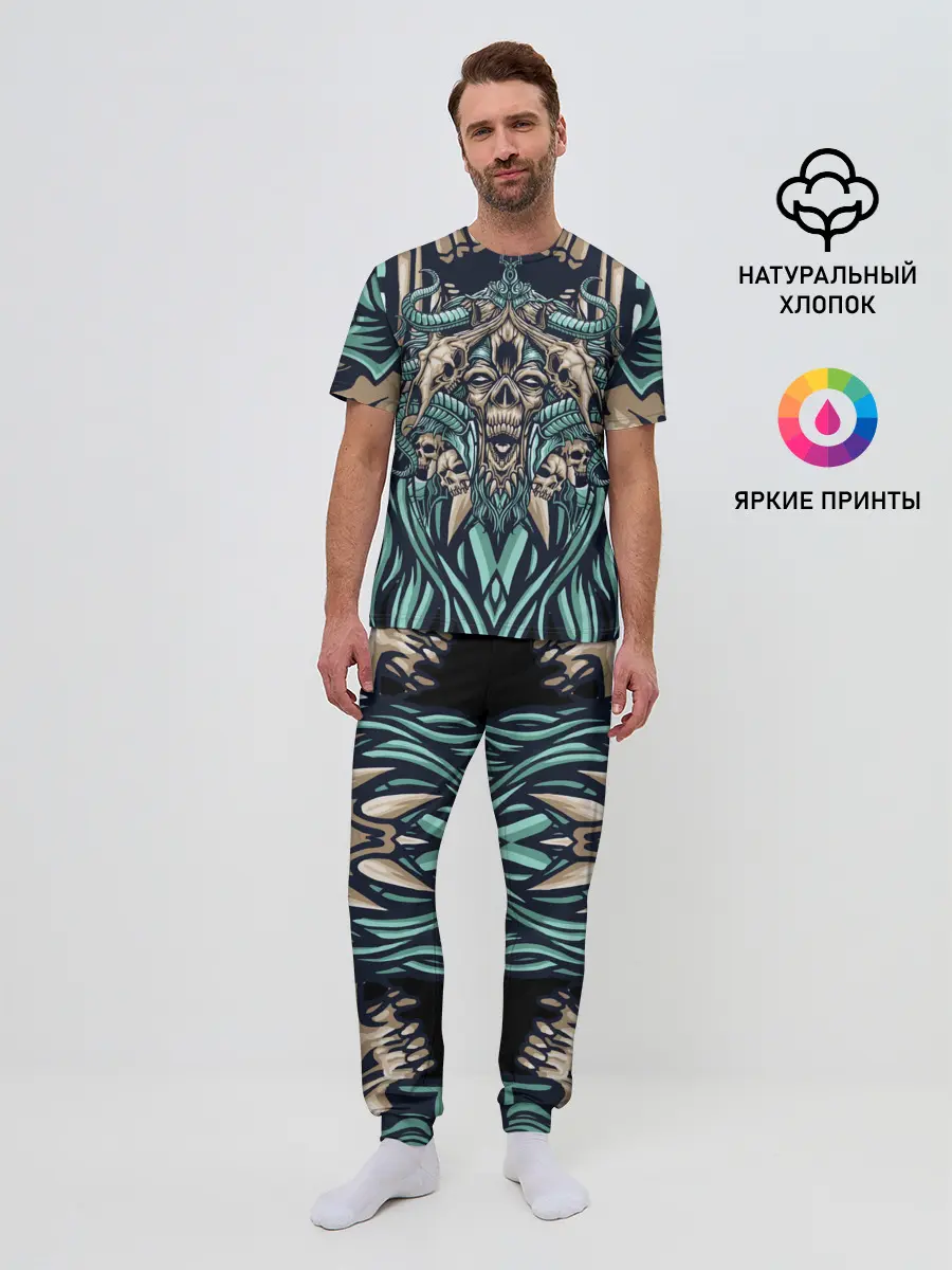 Мужская пижама с брюками / Древний зомби