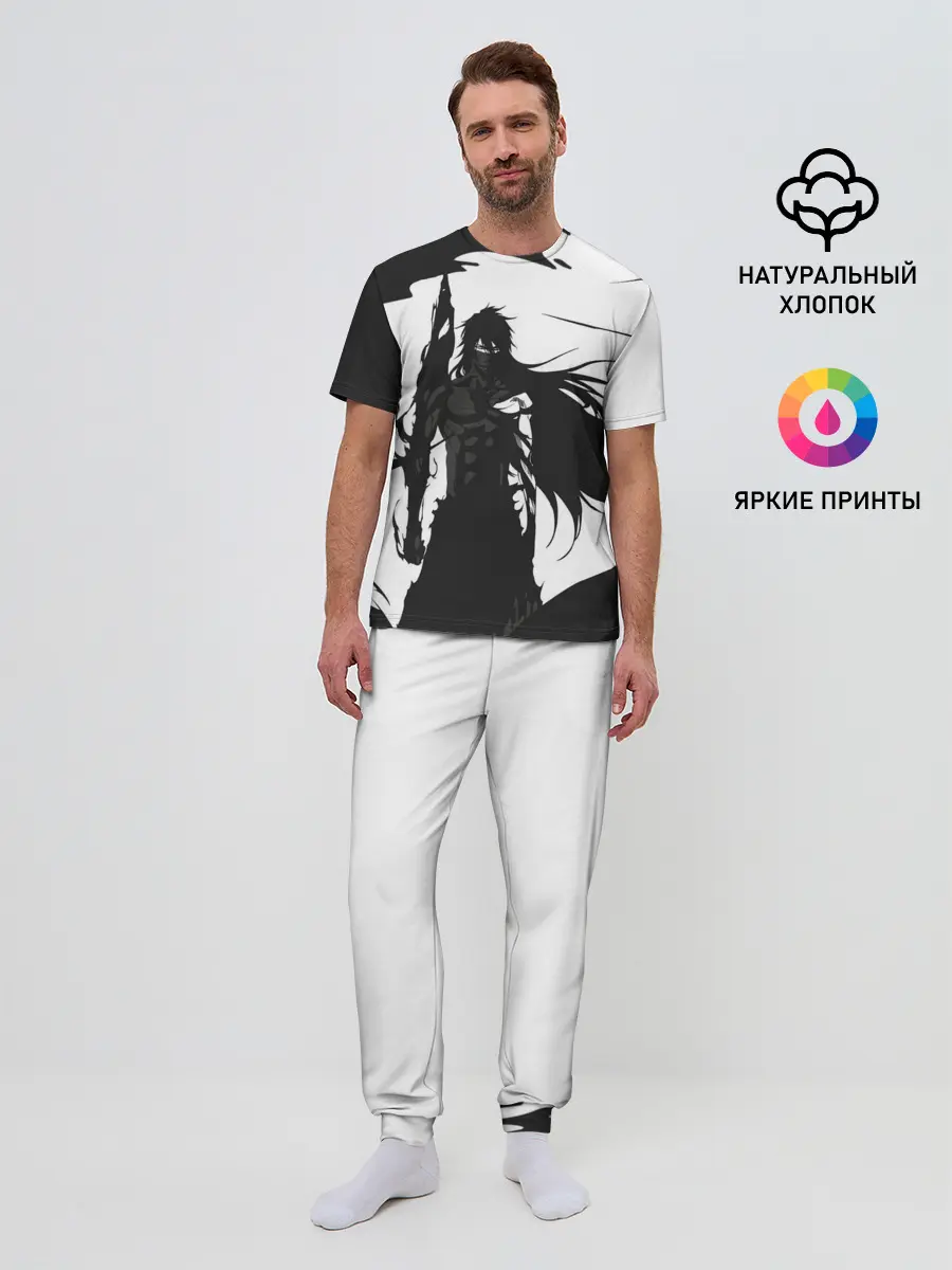 Мужская пижама с брюками / Bleach black & white