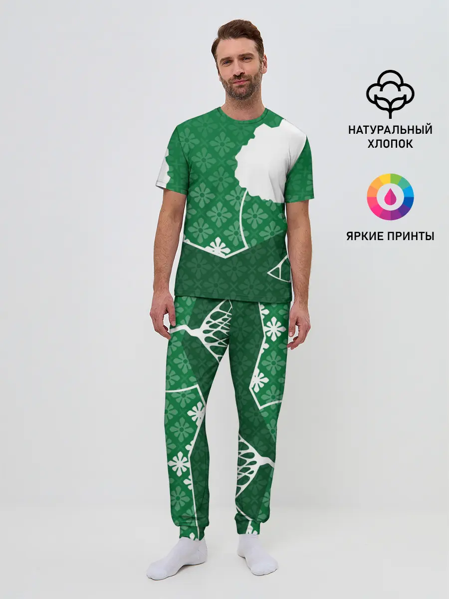 Мужская пижама с брюками / Дерево